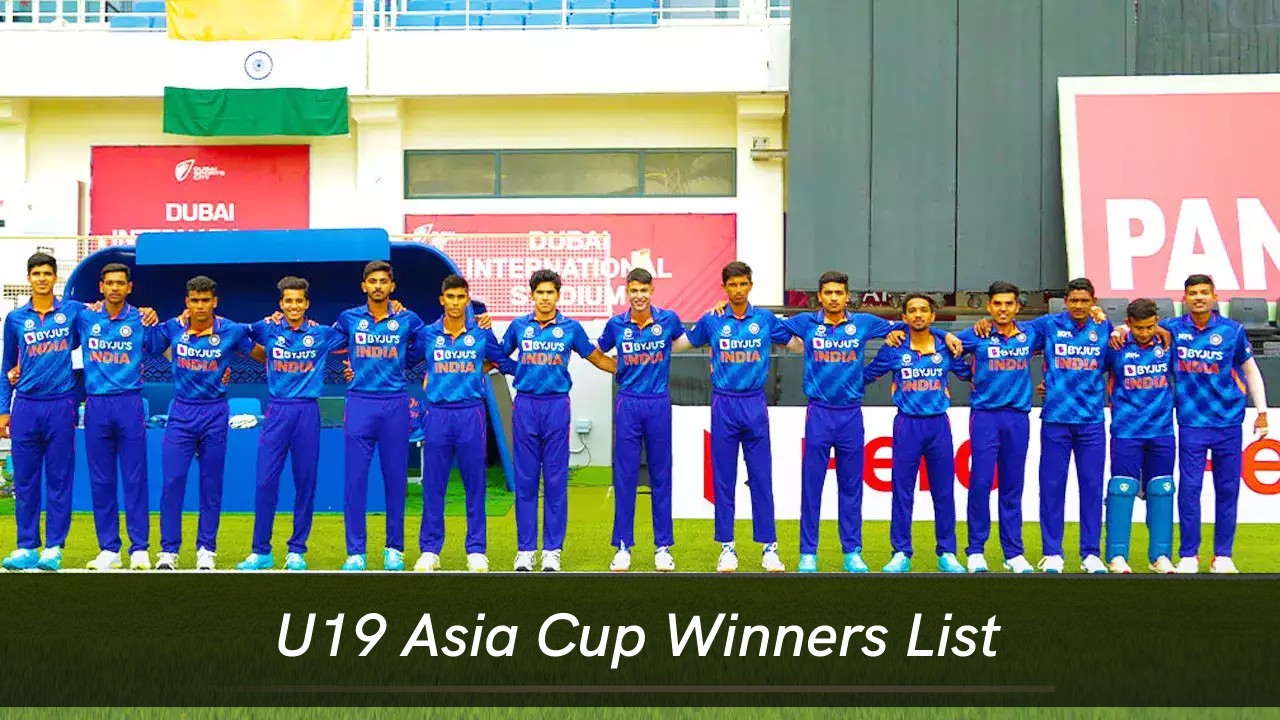 U19 Asia Cup Winners List